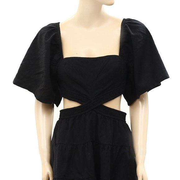 Free People Black Flutter Sleeve Sundress - Picture 6 of 9